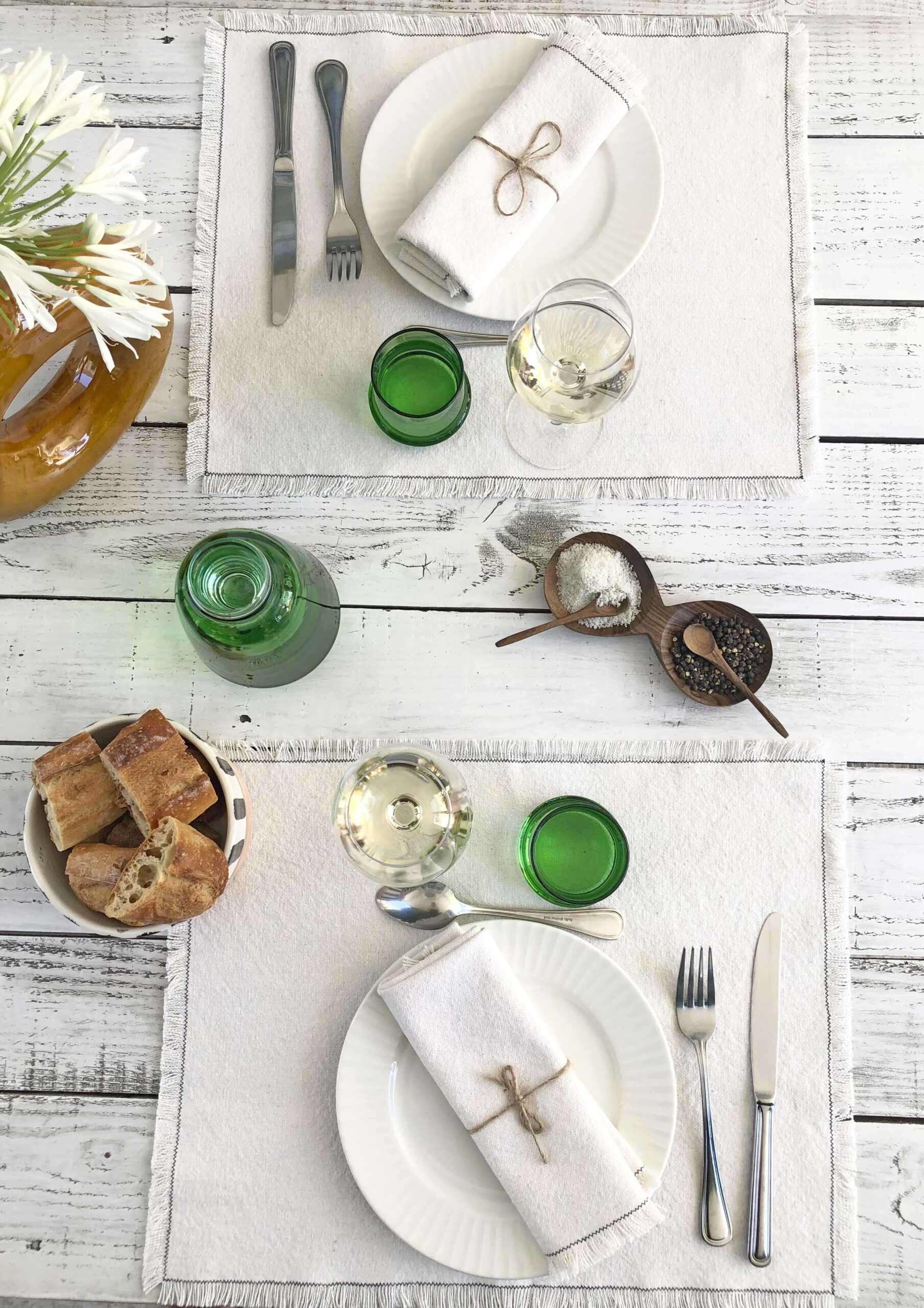 Linge de table Asni frangé - Jojuba