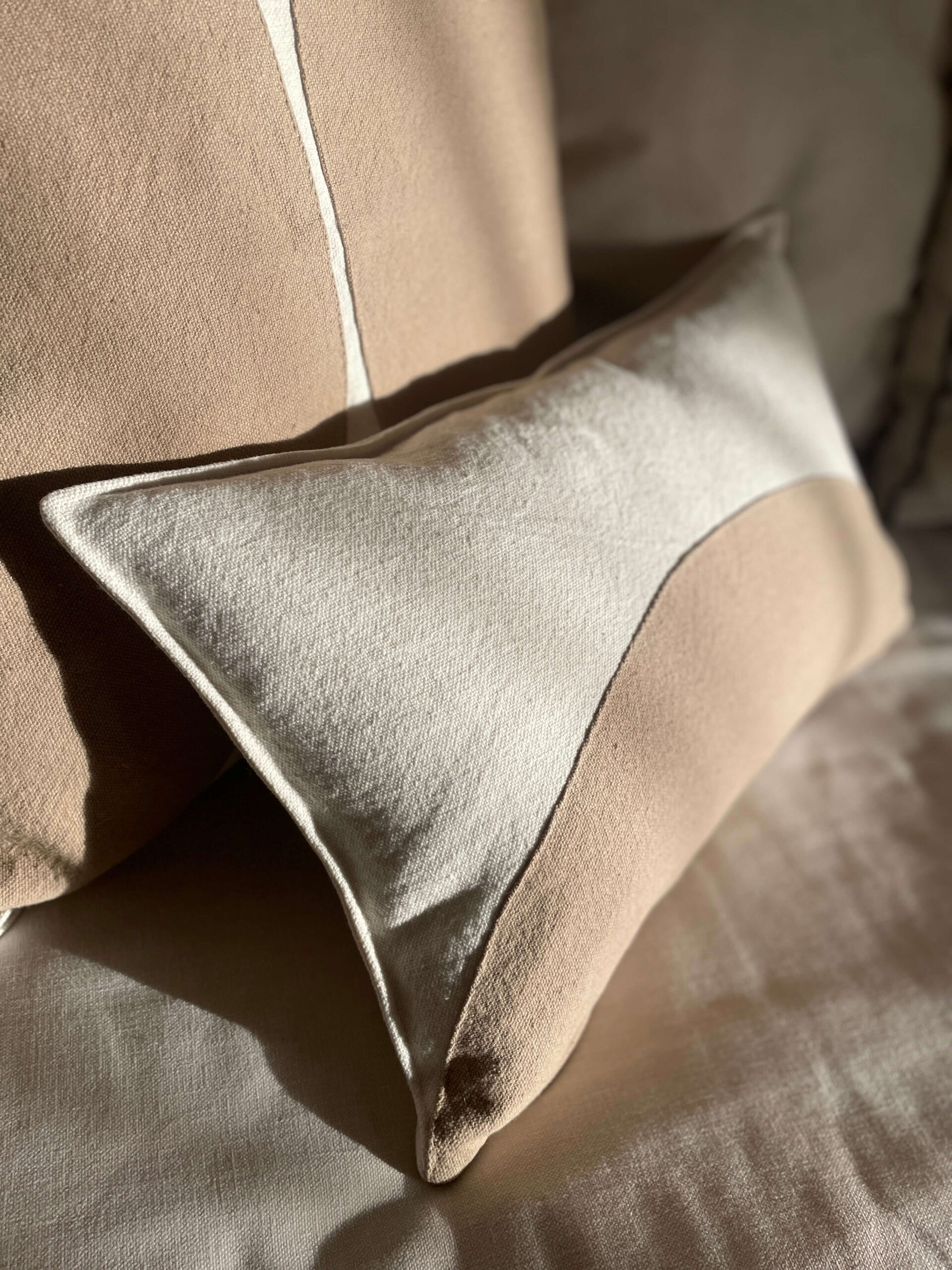 Coussin Dune en coton recyclé Jojuba
